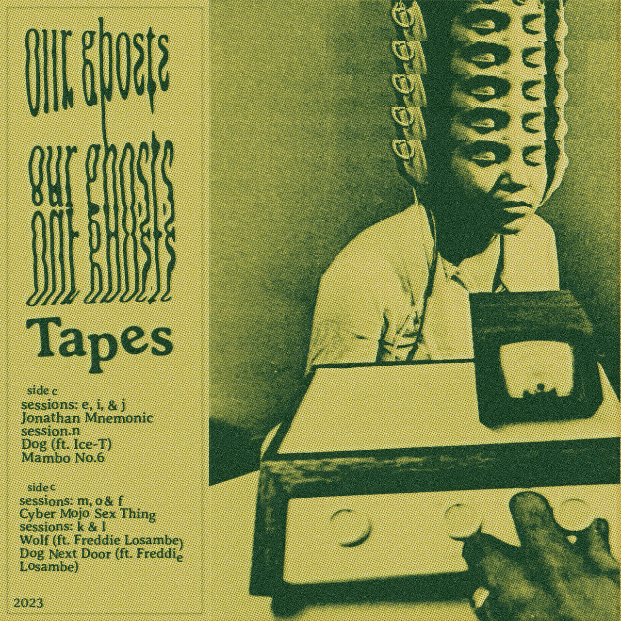Woman listening to feedback with a brain echo